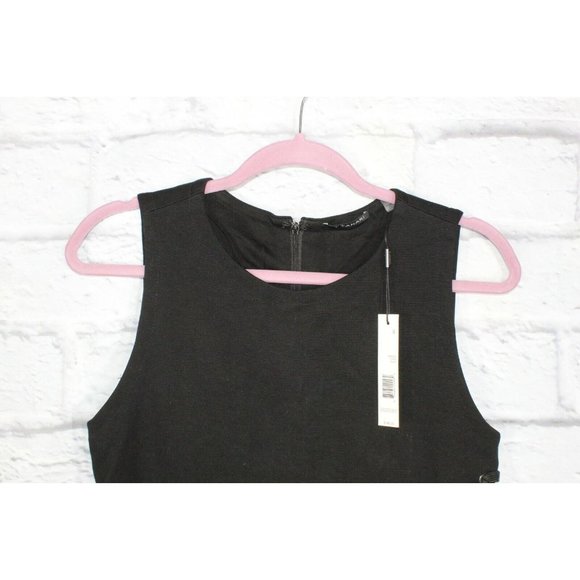 NWT! TAHARI Black Lace-up Sleeveless Fitted Bodycon Dress Size 6 - Picture 4 of 9